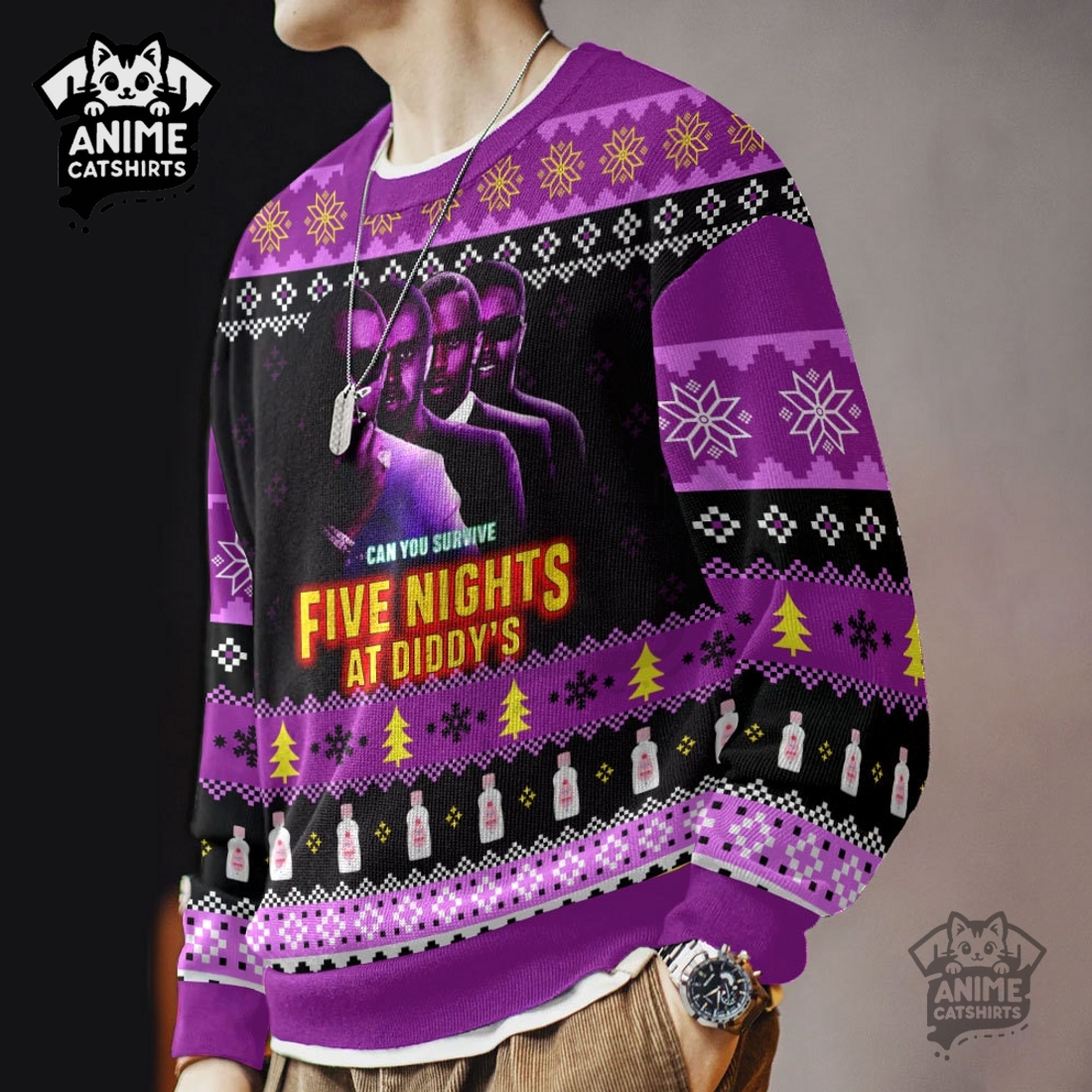Five Nights At Diddy’s Ugly Christmas Sweater Five Nights At Diddy’s Ugly Christmas Sweater
