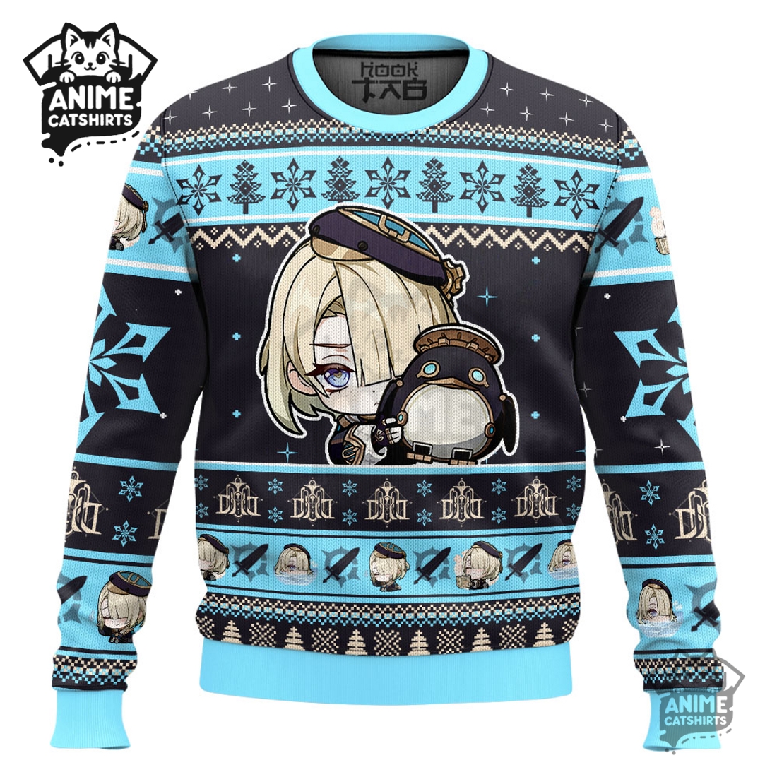 Genshin Impact Freminet Ugly Christmas Sweater Genshin Impact Freminet Ugly Christmas Sweater