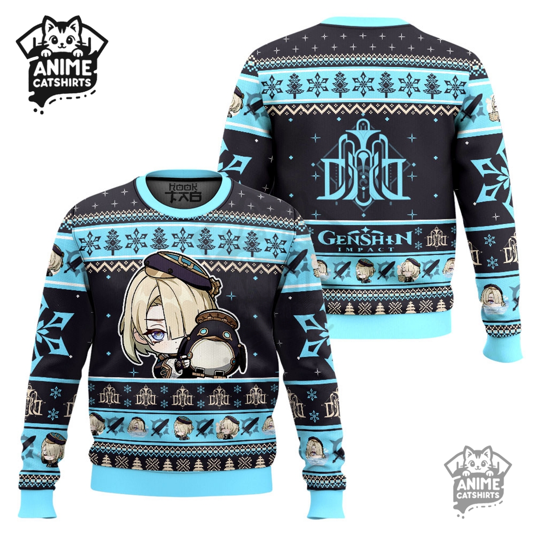 Genshin Impact Freminet Ugly Christmas Sweater Genshin Impact Freminet Ugly Christmas Sweater