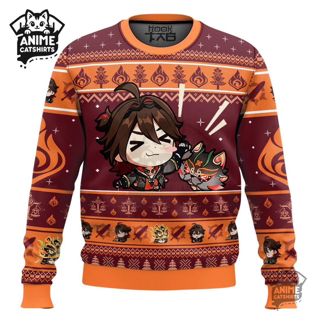 Genshin Impact Gaming Ugly Christmas Sweater Genshin Impact Gaming Ugly Christmas Sweater