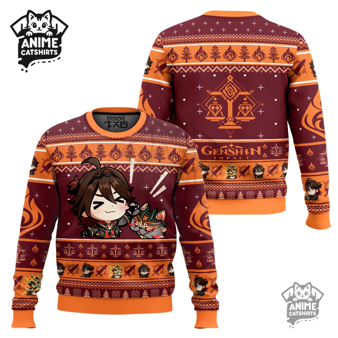 Genshin Impact Gaming Ugly Christmas Sweater Genshin Impact Gaming Ugly Christmas Sweater