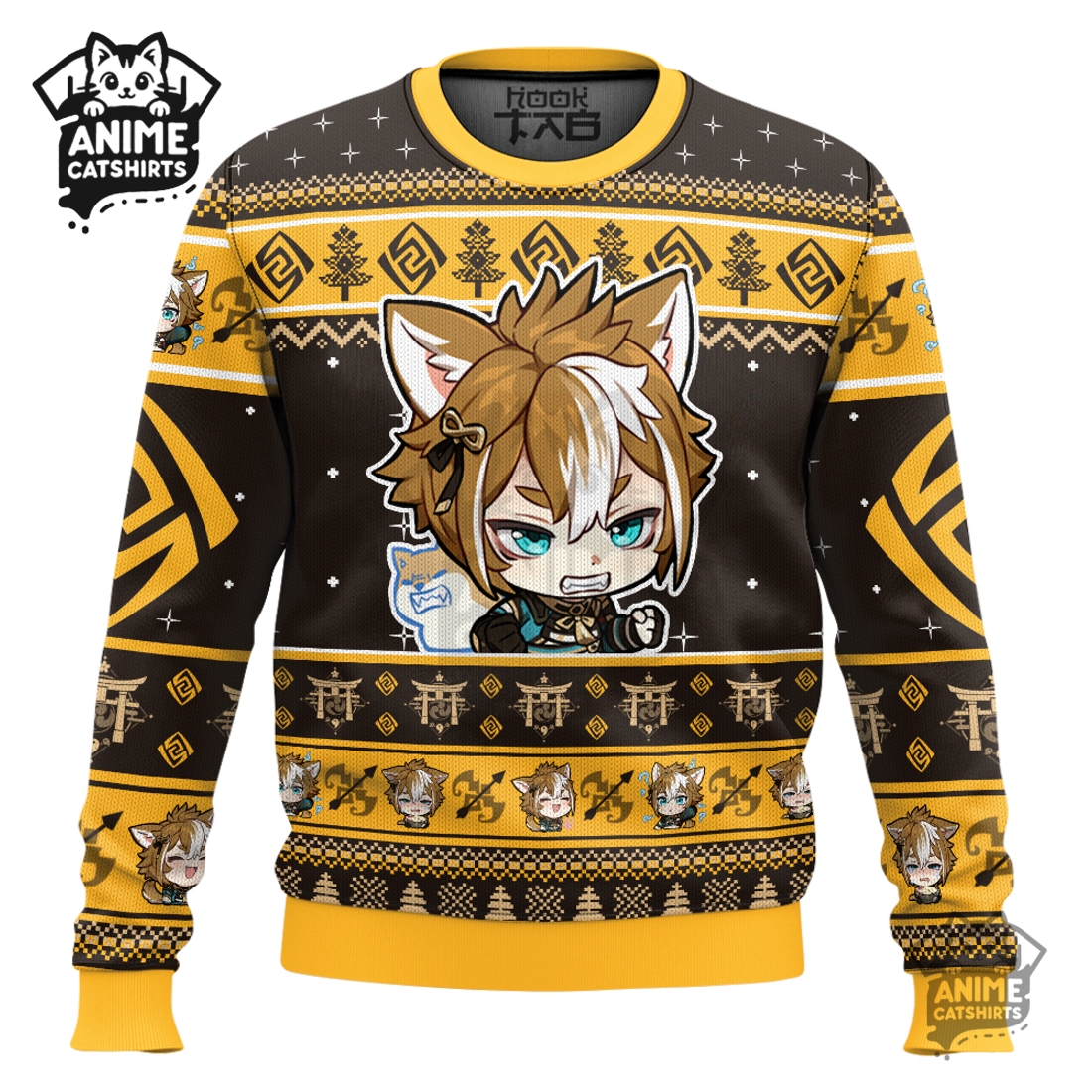 Genshin Impact Gorou Ugly Christmas Sweater Genshin Impact Gorou Ugly Christmas Sweater