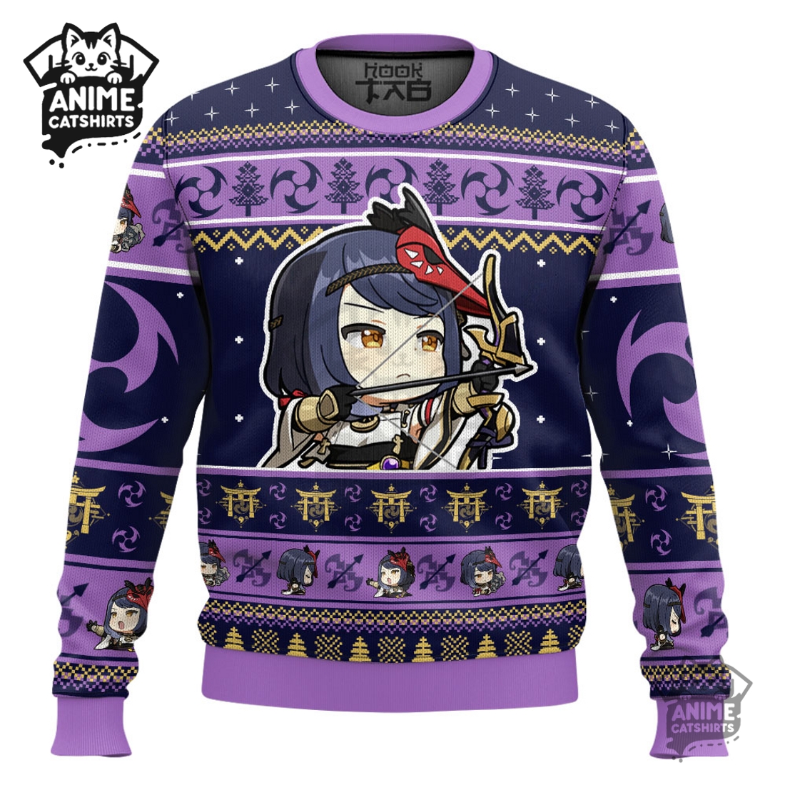 Genshin Impact Kujou Sara Ugly Christmas Sweater
