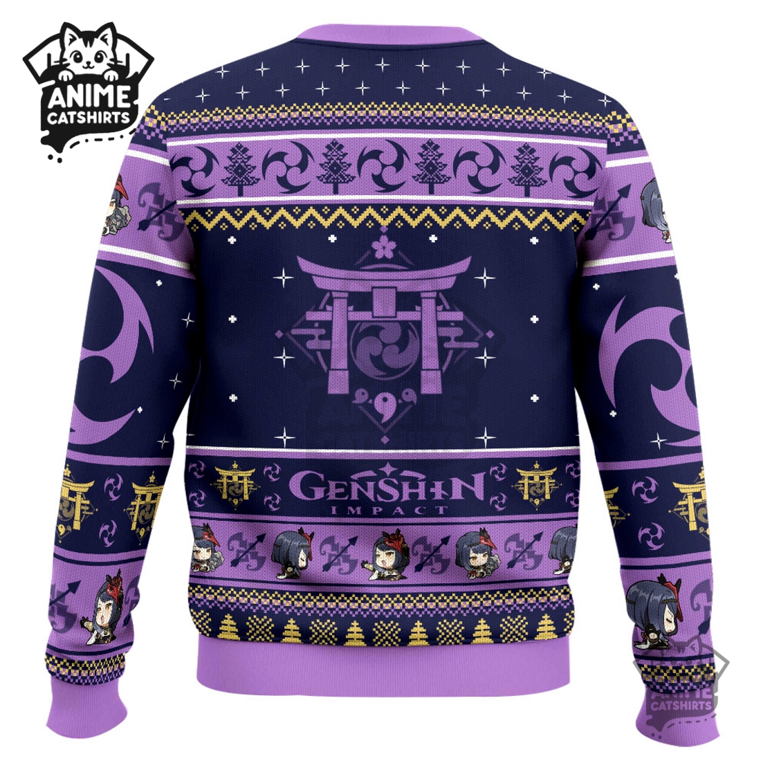 Genshin Impact Kujou Sara Ugly Christmas Sweater Genshin Impact Kujou Sara Ugly Christmas Sweater
