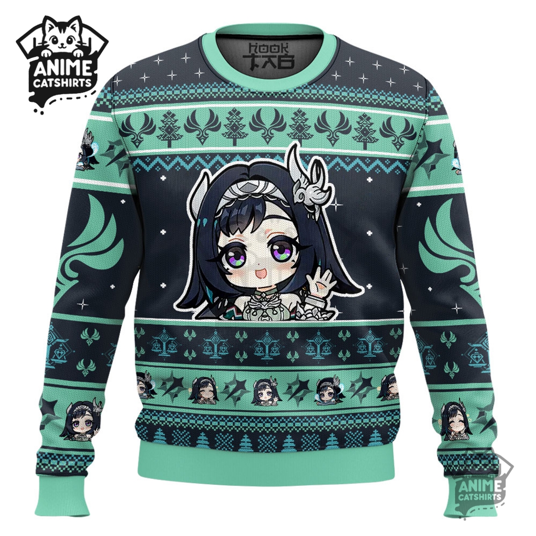 Genshin Impact Lan Yan Ugly Christmas Sweater Genshin Impact Lan Yan Ugly Christmas Sweater