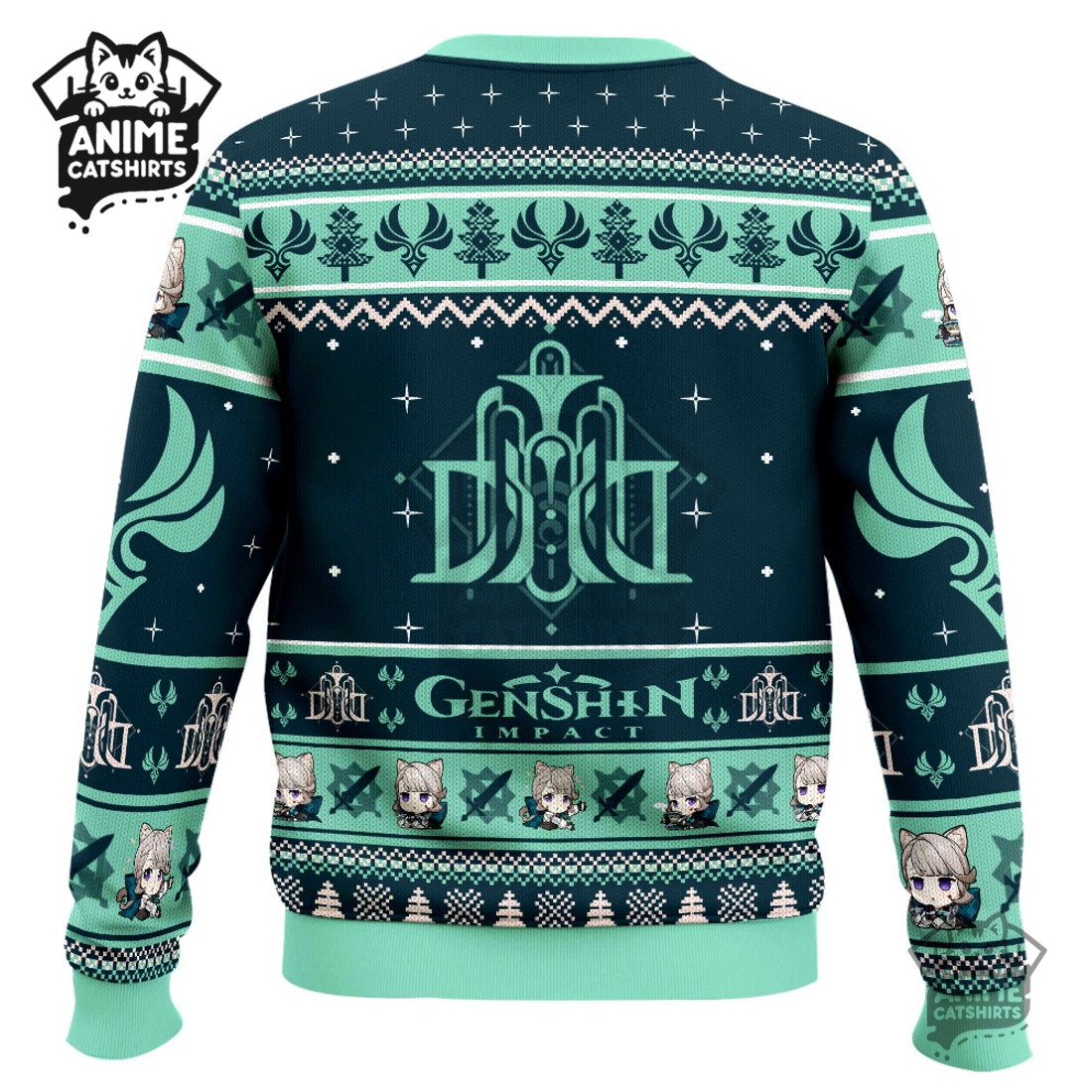 Genshin Impact Lynette Ugly Christmas Sweater Genshin Impact Lynette Ugly Christmas Sweater