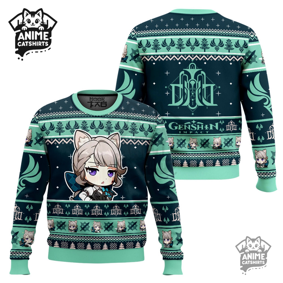Genshin Impact Lynette Ugly Christmas Sweater Genshin Impact Lynette Ugly Christmas Sweater
