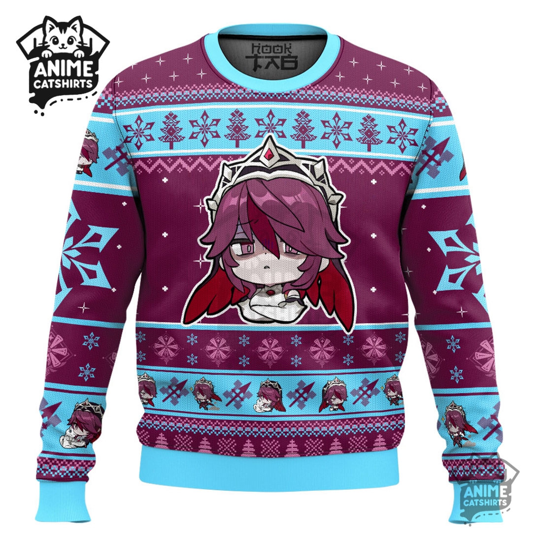 Genshin Impact Rosaria Ugly Christmas Sweater