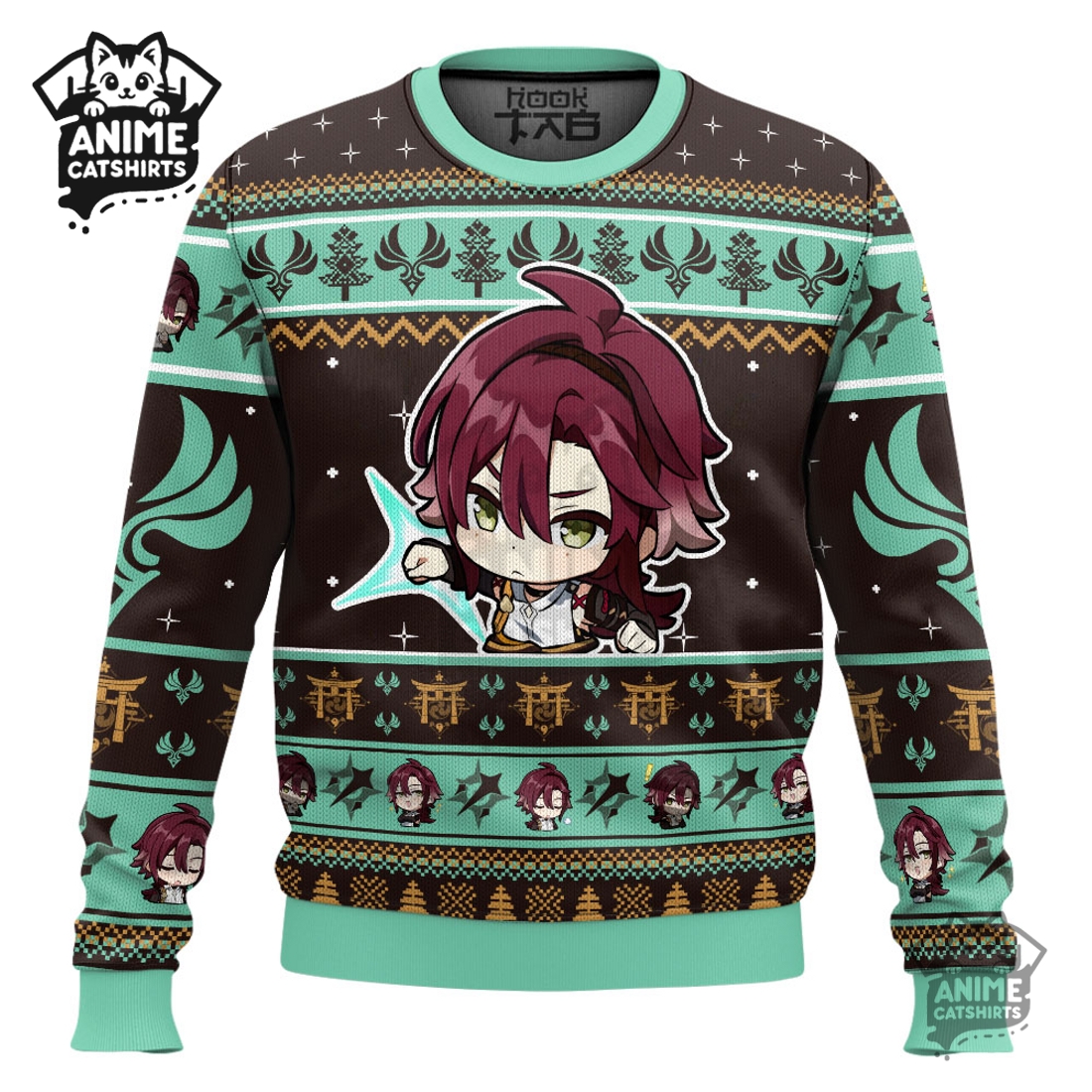 Genshin Impact Shikanoin Heizou Ugly Christmas Sweater Genshin Impact Shikanoin Heizou Ugly Christmas Sweater