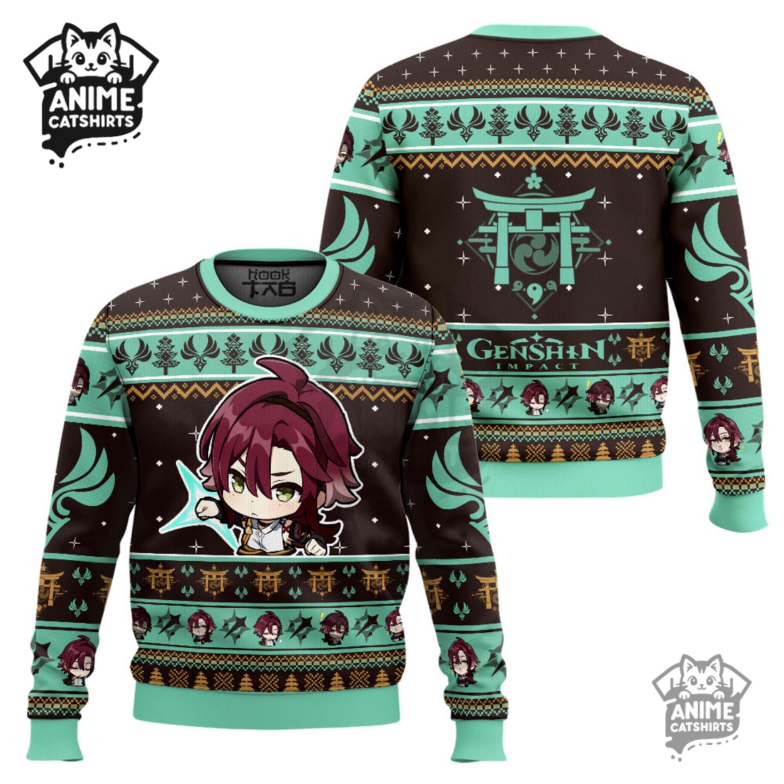 Genshin Impact Shikanoin Heizou Ugly Christmas Sweater Genshin Impact Shikanoin Heizou Ugly Christmas Sweater