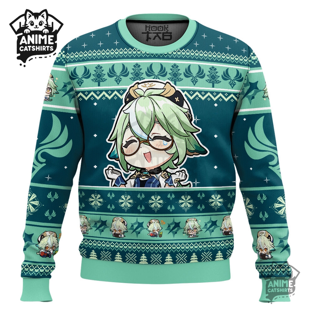 Genshin Impact Sucrose Ugly Christmas Sweater