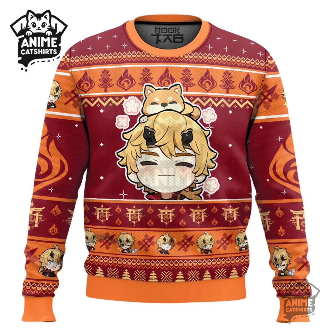 Genshin Impact Thoma Ugly Christmas Sweater Genshin Impact Thoma Ugly Christmas Sweater