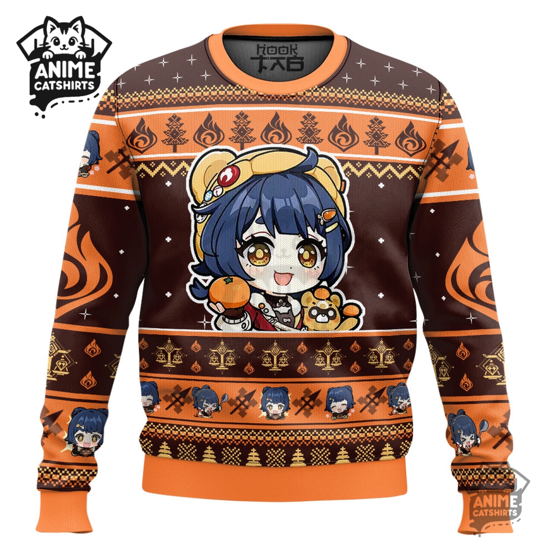 Genshin Impact Xiangling Ugly Christmas Sweater Genshin Impact Xiangling Ugly Christmas Sweater