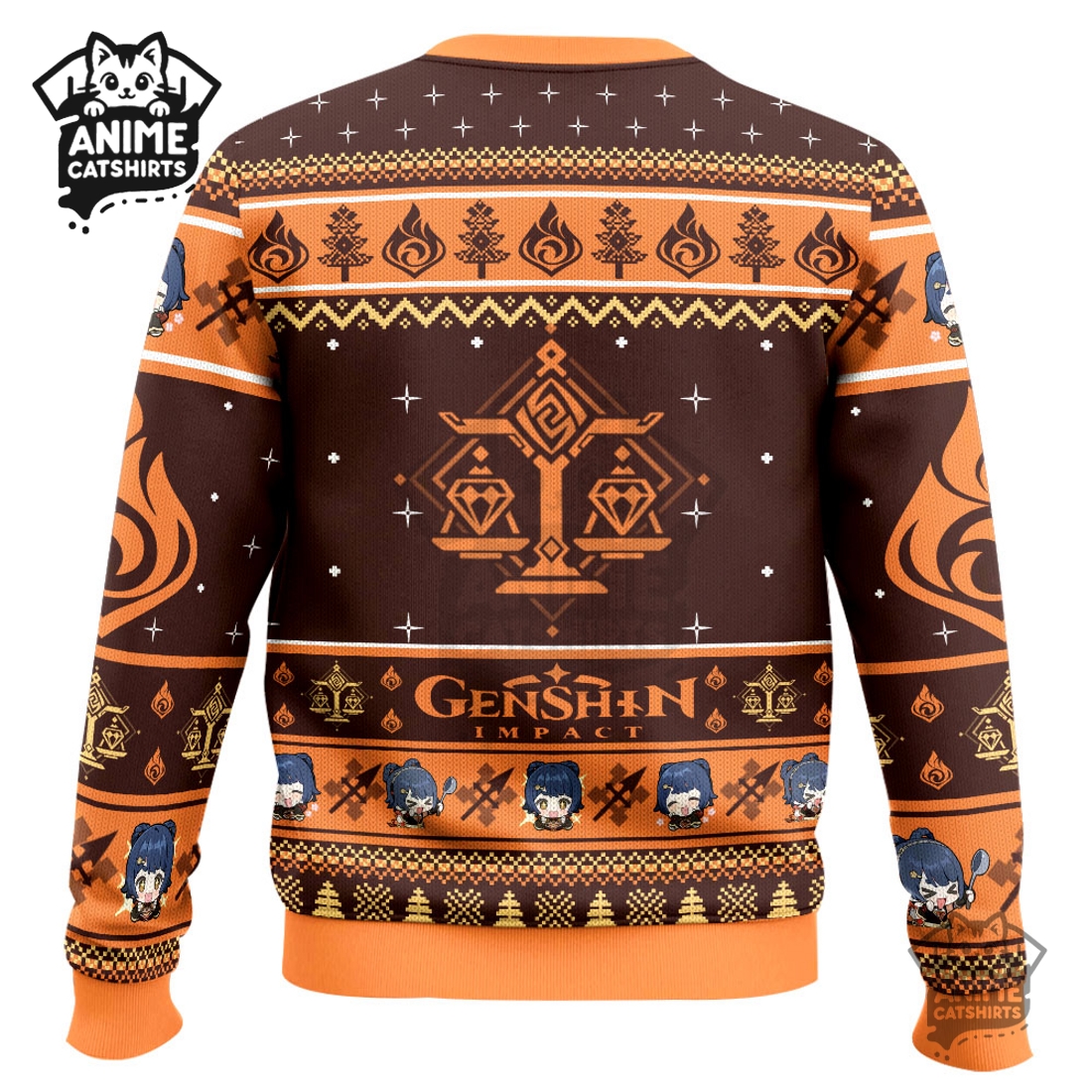 Genshin Impact Xiangling Ugly Christmas Sweater Genshin Impact Xiangling Ugly Christmas Sweater