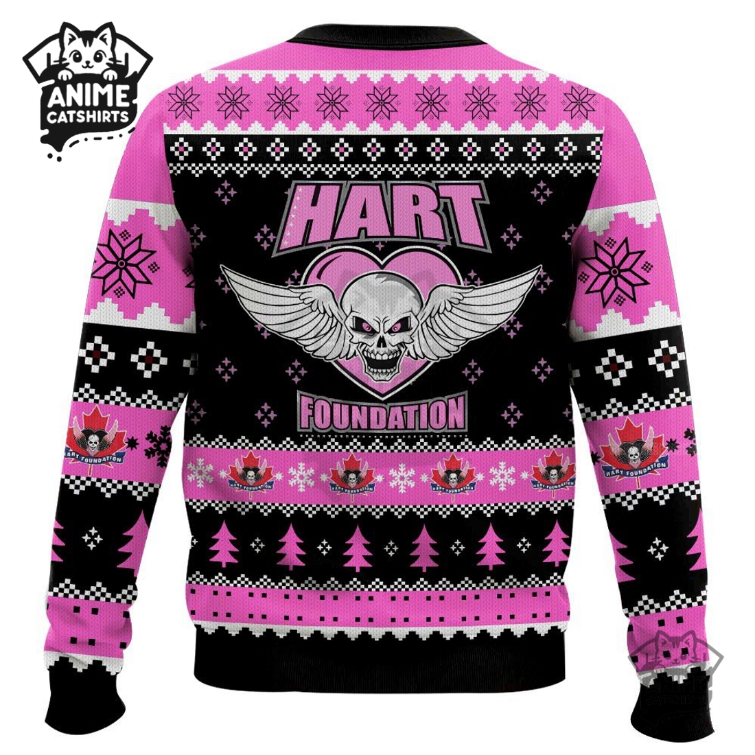 Hart Foundation Duo WWE Ugly Christmas Sweater Hart Foundation Duo WWE Ugly Christmas Sweater