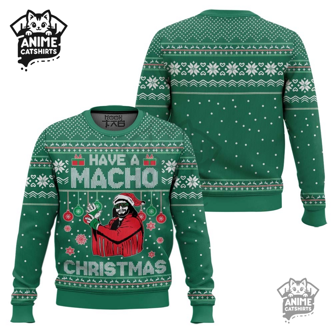 Have A Macho Xmas Macho Man WWE Ugly Christmas Sweater Have A Macho Xmas Macho Man WWE Ugly Christmas Sweater