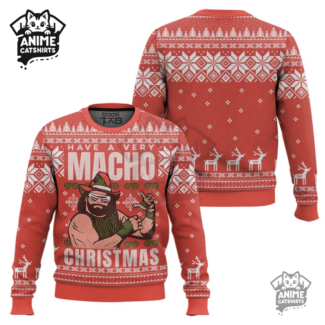 Have A Macho Xmas Randy Savage WWE Ugly Christmas Sweater Have A Macho Xmas Randy Savage WWE Ugly Christmas Sweater