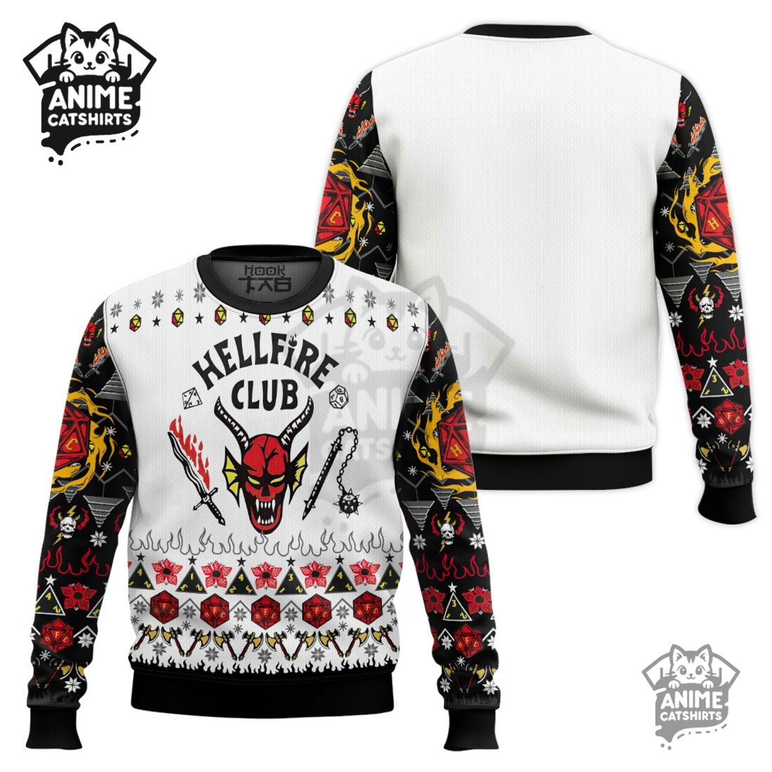 Hellfire Club Dice Stranger Things Ugly Christmas Sweater Hellfire Club Dice Stranger Things Ugly Christmas Sweater
