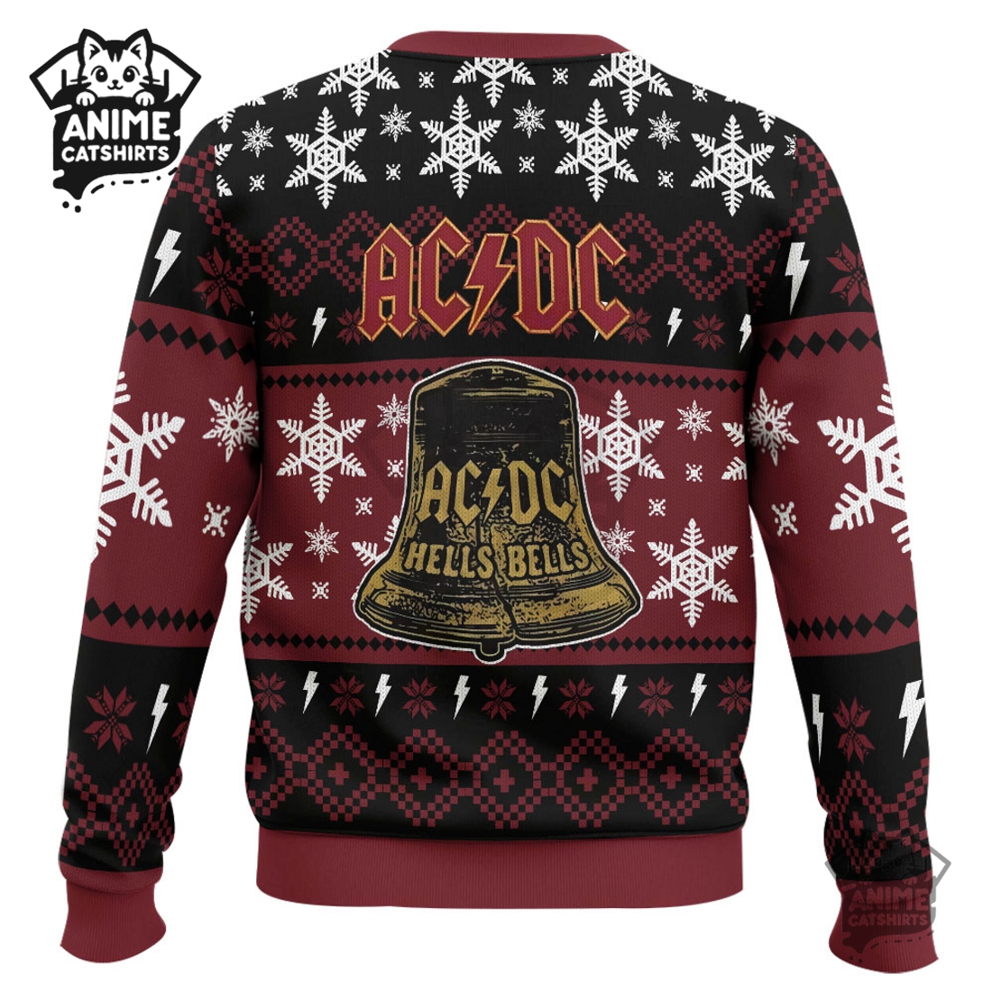 Hells Bells AC DC Ugly Christmas Sweater Hells Bells AC DC Ugly Christmas Sweater