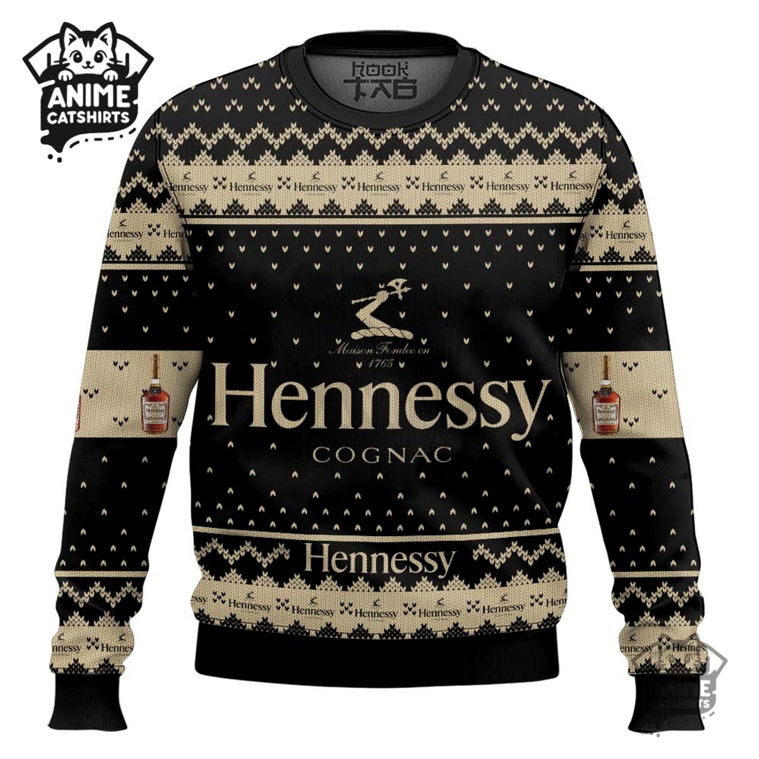 Hennessy Cognac Ugly Christmas Sweater