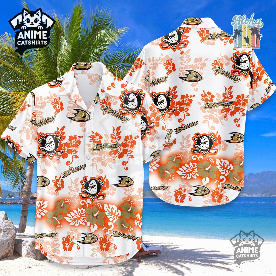 Anaheim Ducks Aloha Paradise NHL Hawaiian Shirt