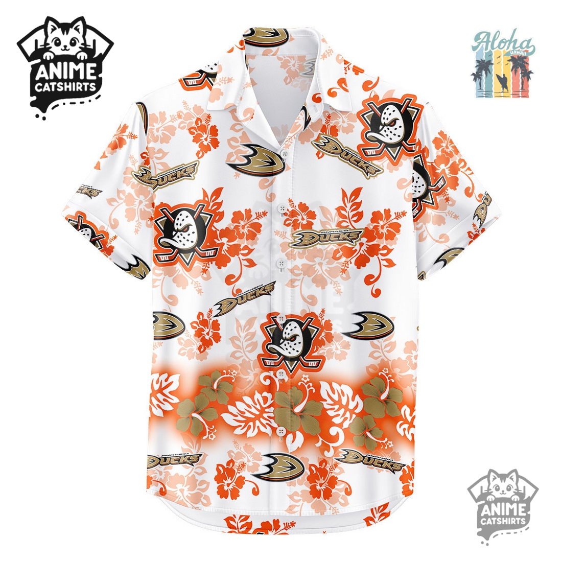 Anaheim Ducks Aloha Paradise NHL Hawaiian Shirt