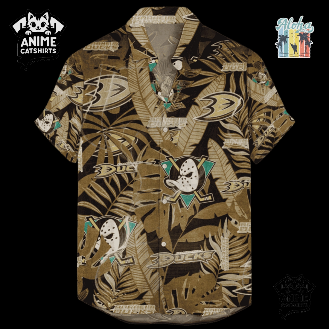 Anaheim Ducks Men’s NHL Hawaiian Shirt