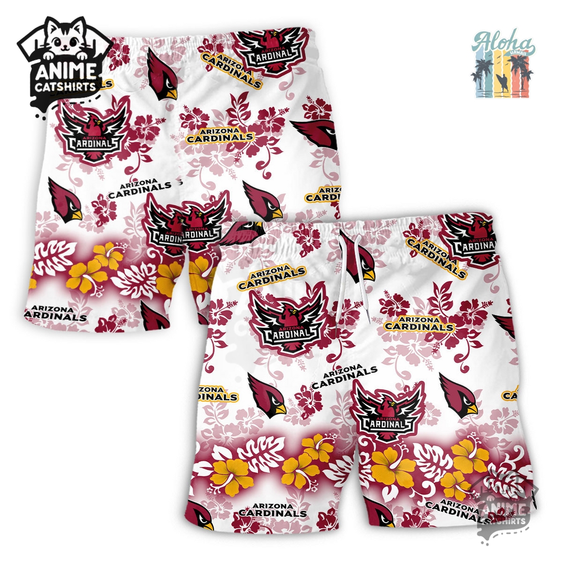 Arizona Cardinals Aloha Paradise NFL Hawaiian Short