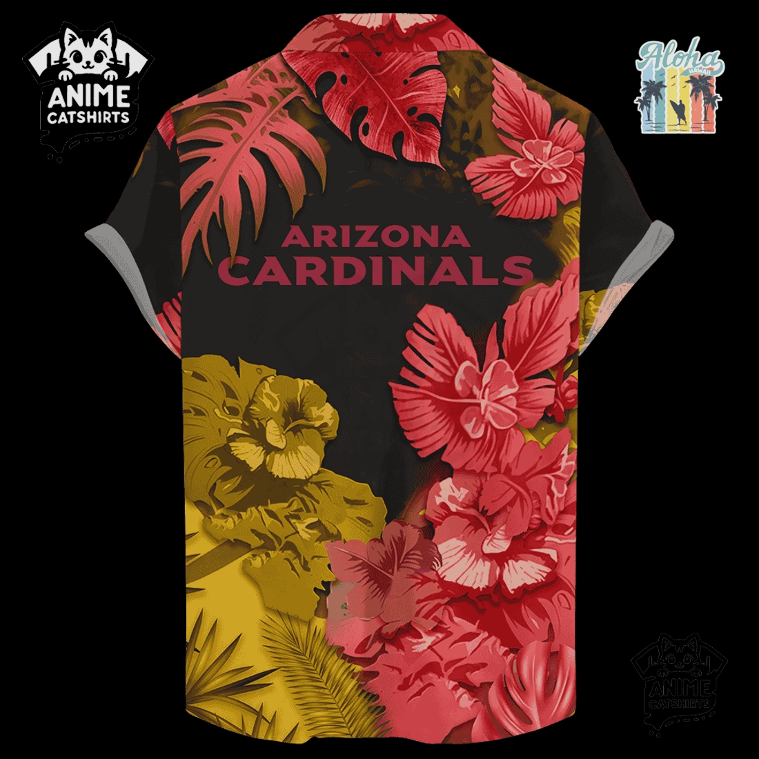 Arizona Cardinals Signature Skull NFL Hawaiian Shirt