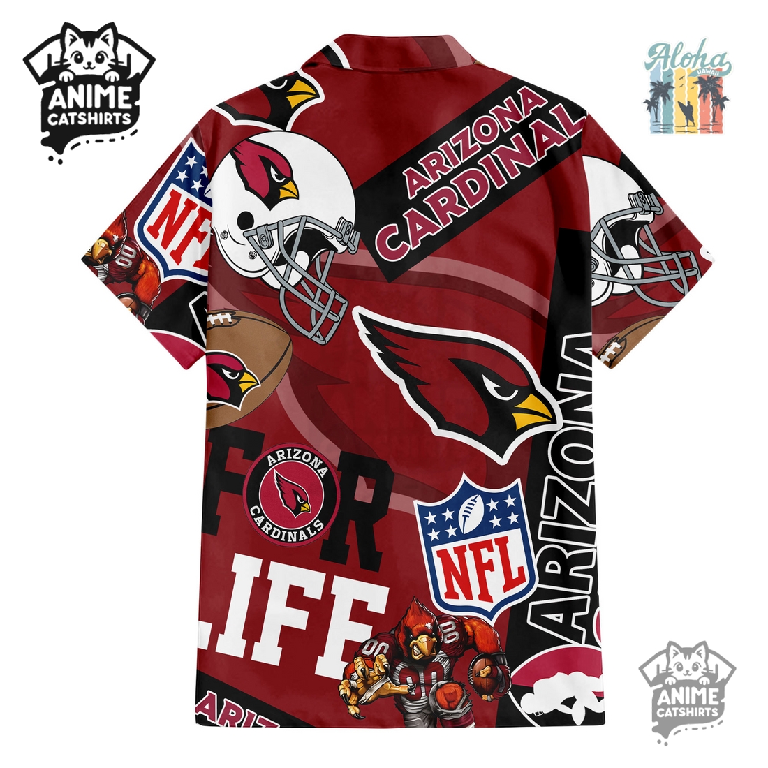 Arizona Cardinals NFL Aloha Shirt & Shorts Set