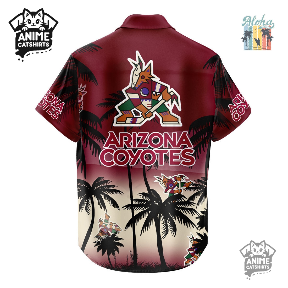 Arizona Coyotes NHL Aloha Shirt Arizona Coyotes NHL Aloha Shirt