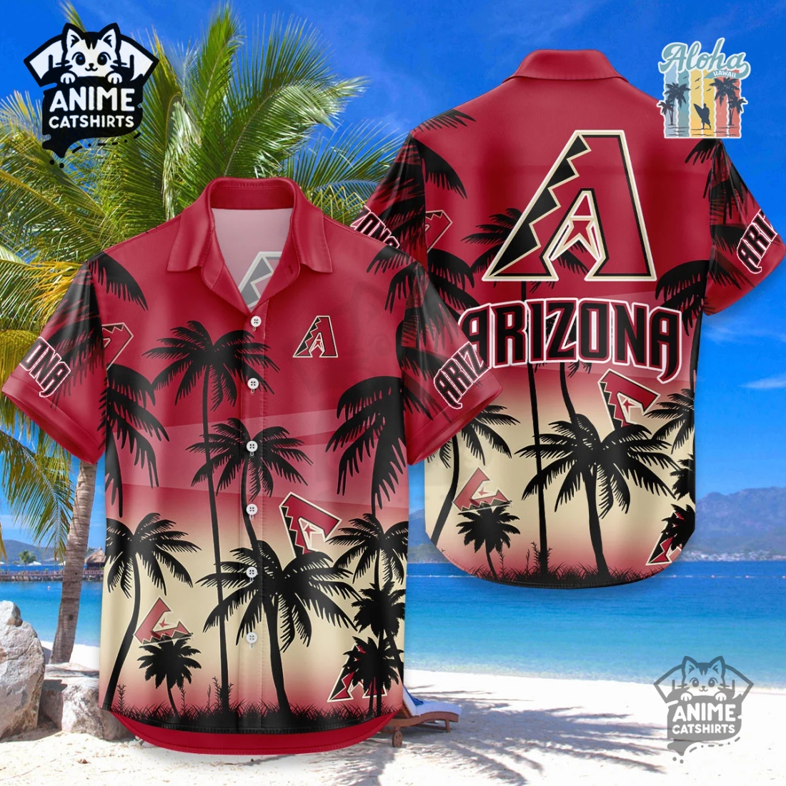 Miami Heat NBA Aloha Shirt Miami Heat NBA Aloha Shirt