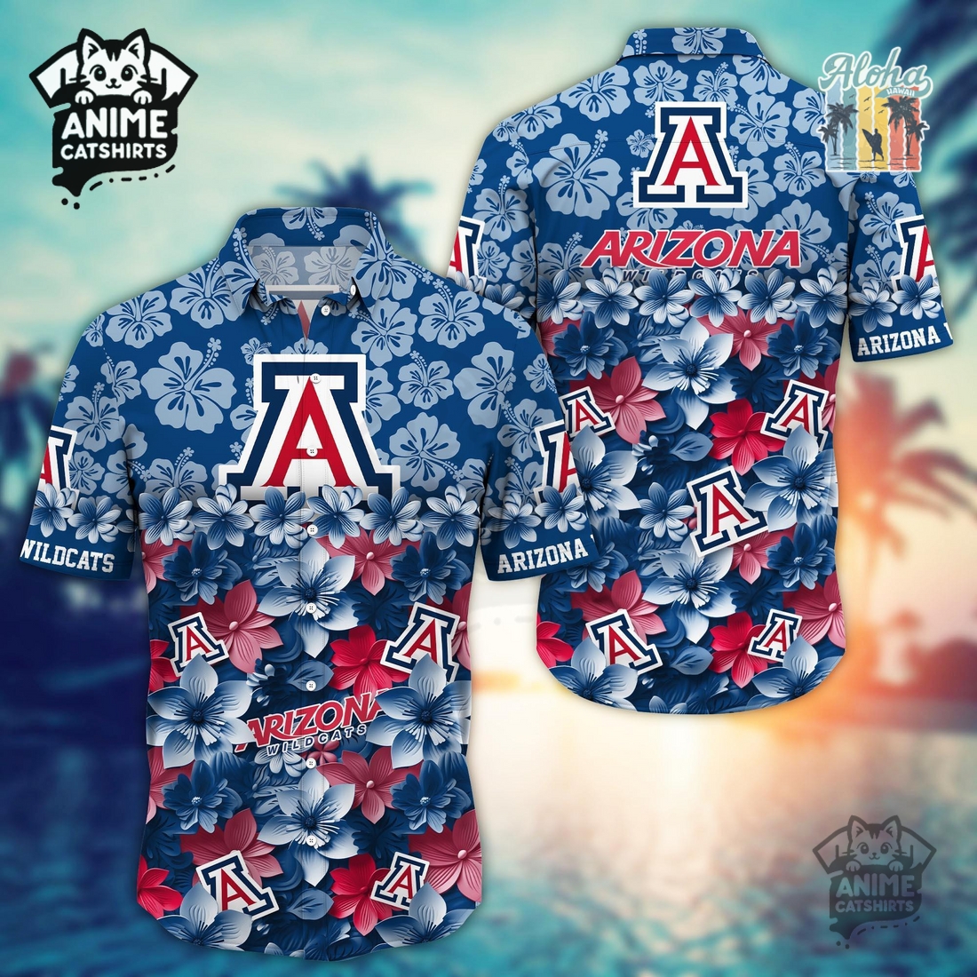 Arizona Wildcats NHL Hawaiian Shirt Arizona Wildcats NHL Hawaiian Shirt