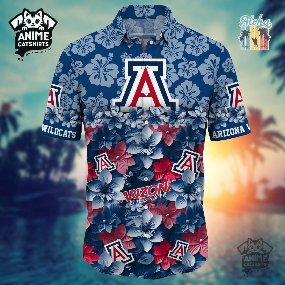 Arizona Wildcats NHL Hawaiian Shirt