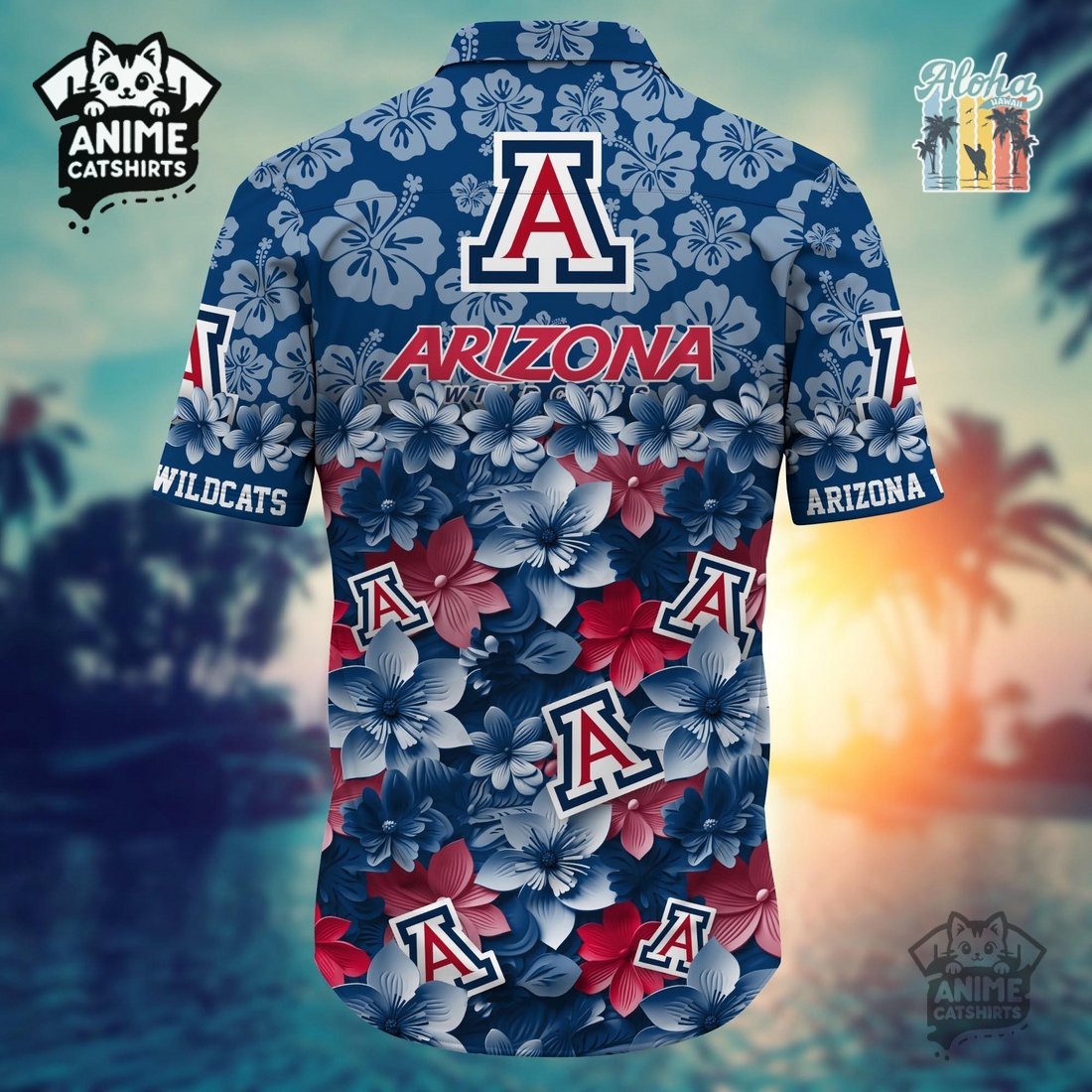 Arizona Wildcats NHL Hawaiian Shirt Arizona Wildcats NHL Hawaiian Shirt