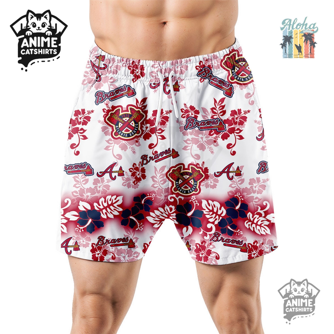 Atlanta Braves Aloha Paradise Hawaiian Short