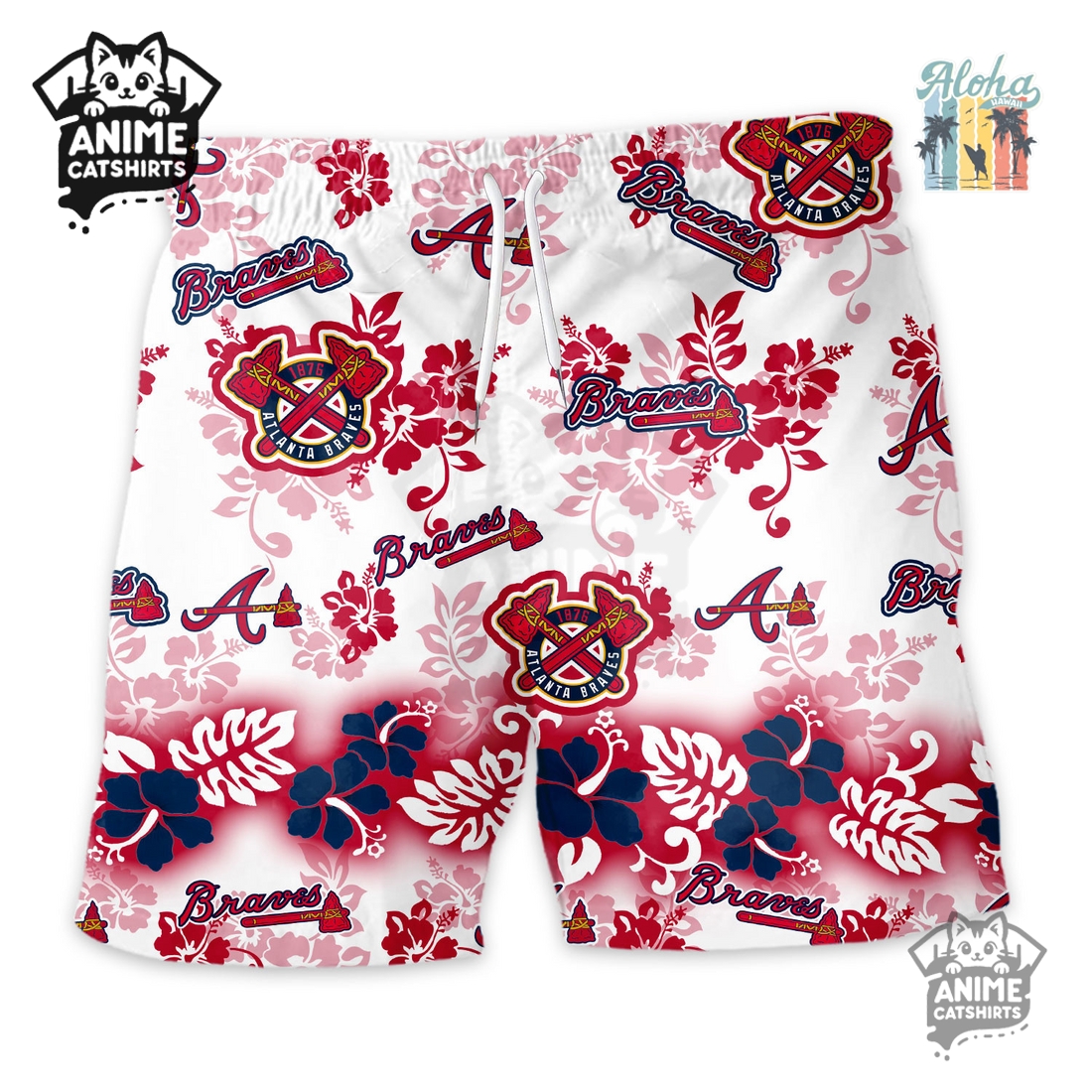 Atlanta Braves Aloha Paradise Hawaiian Short Atlanta Braves Aloha Paradise Hawaiian Short
