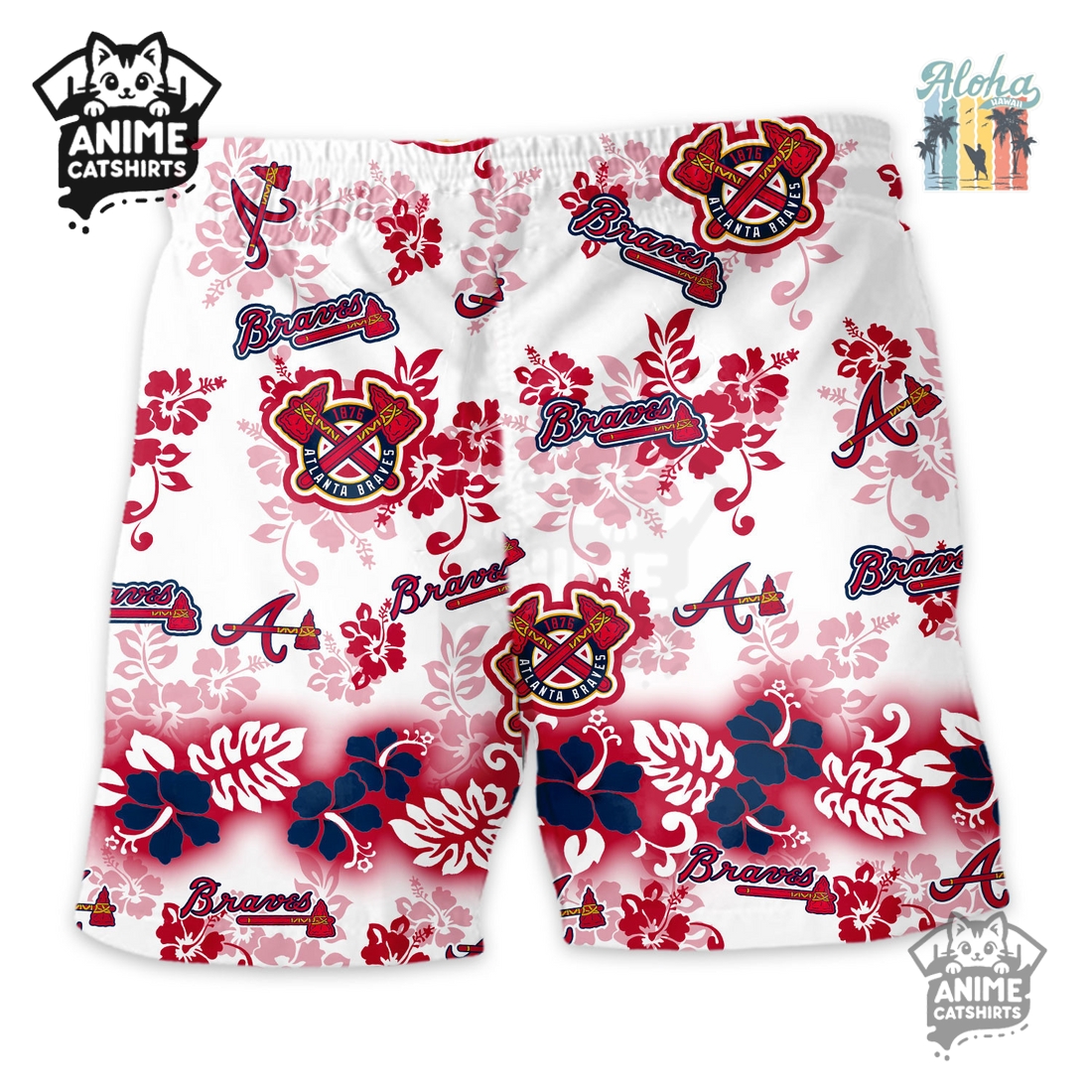 Atlanta Braves Aloha Paradise Hawaiian Short Atlanta Braves Aloha Paradise Hawaiian Short