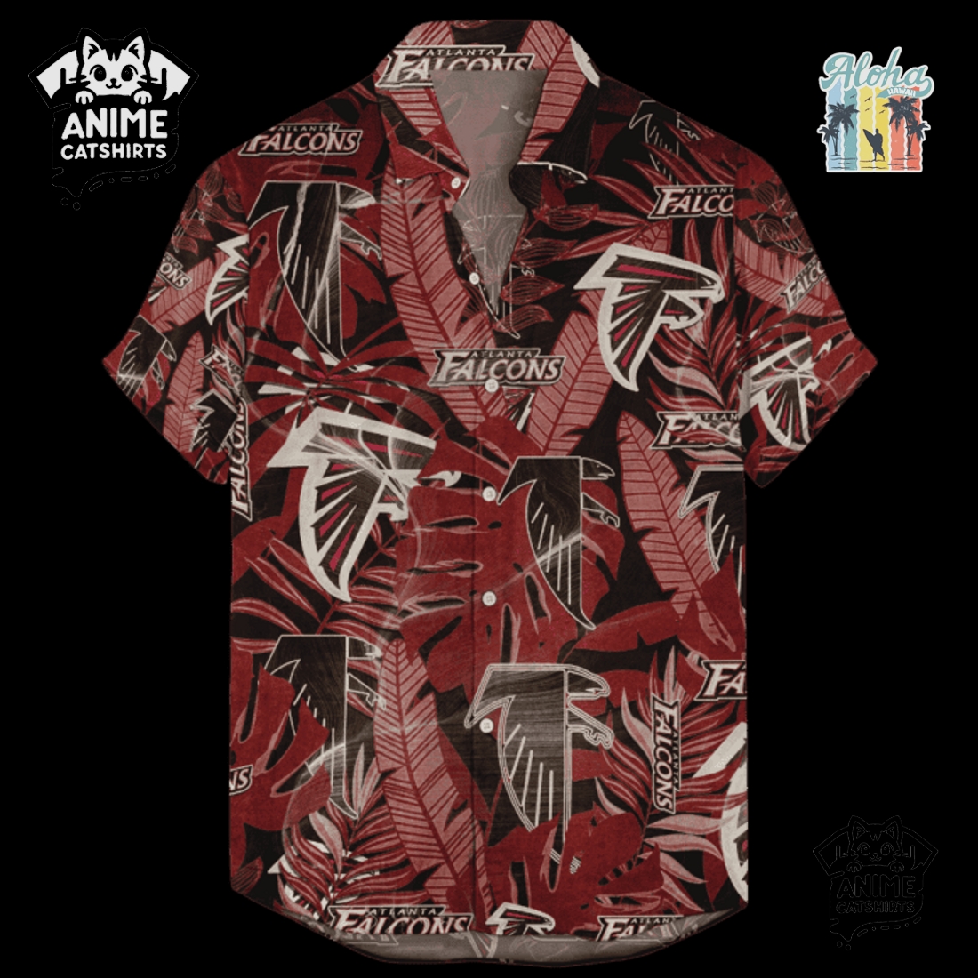 Atlanta Falcons Retro Logo Revolutions NFL Hawaiian Shirt