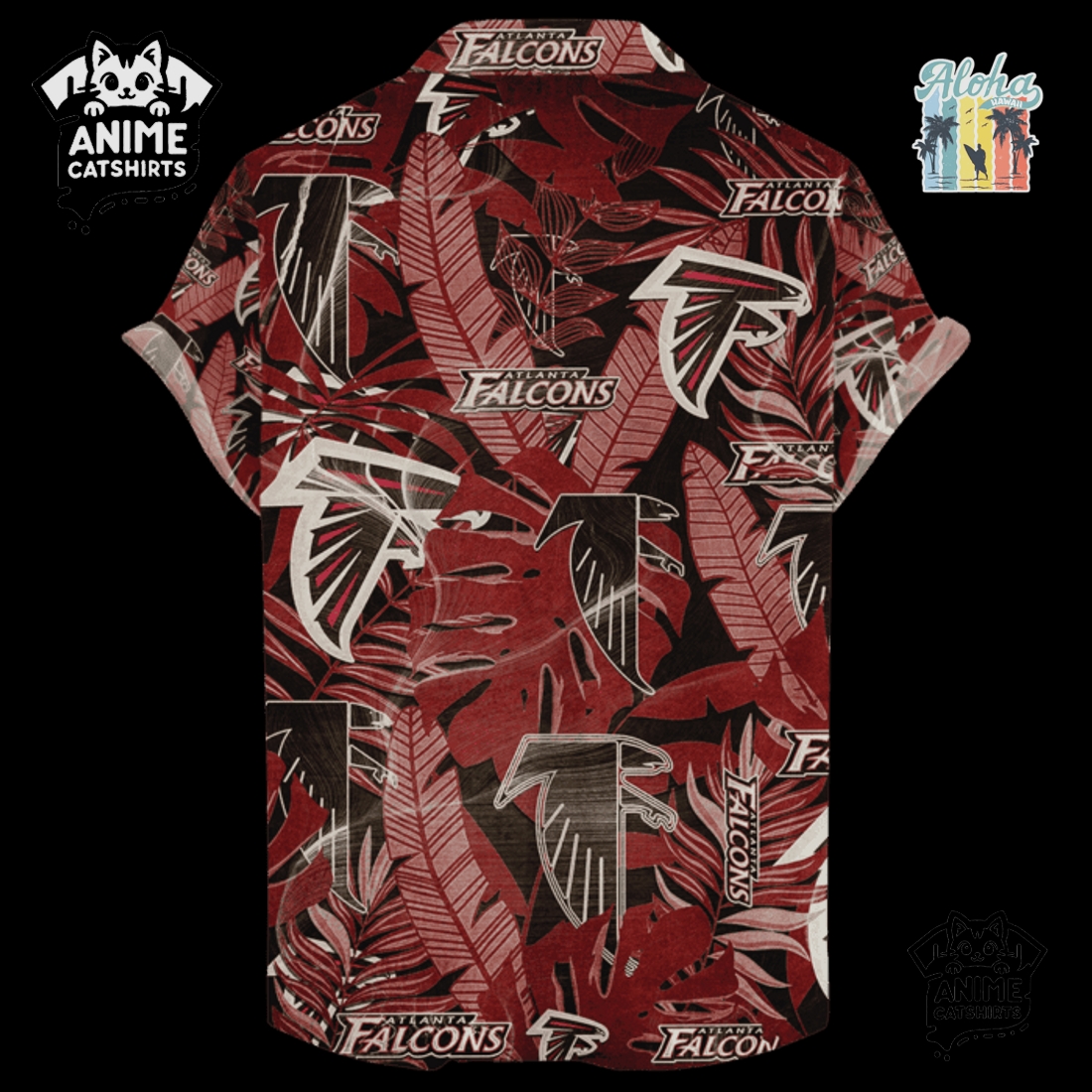 Atlanta Falcons Retro Logo Revolutions NFL Hawaiian Shirt