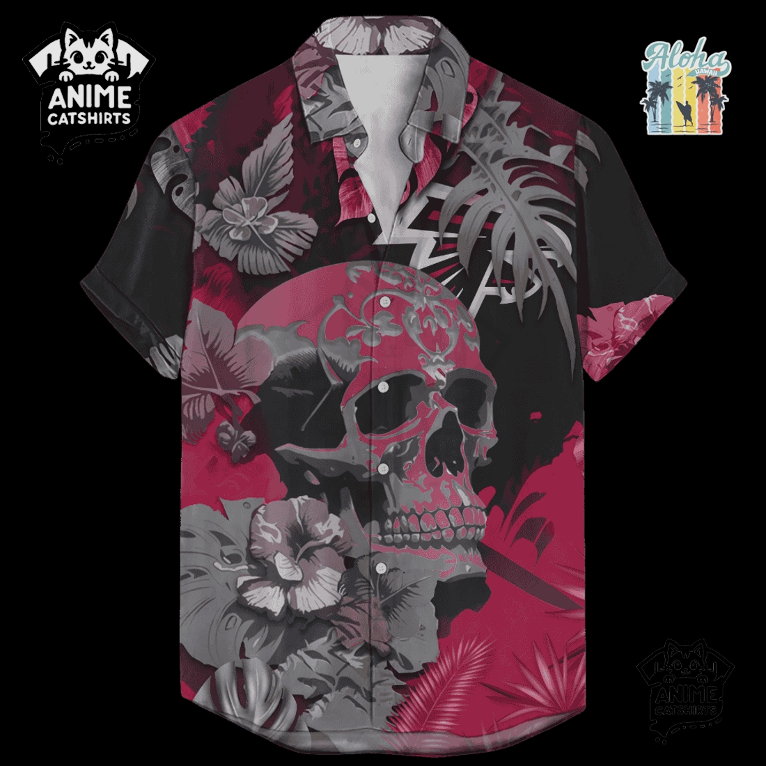 Atlanta Falcons Signature Skull NFL Hawaiian Shirt