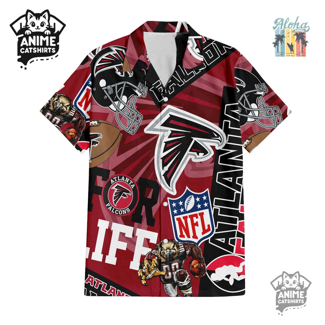 Atlanta Falcons NFL Aloha Shirt & Shorts Set