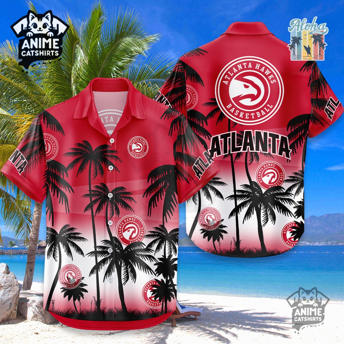 Atlanta Hawks NBA Aloha Shirt