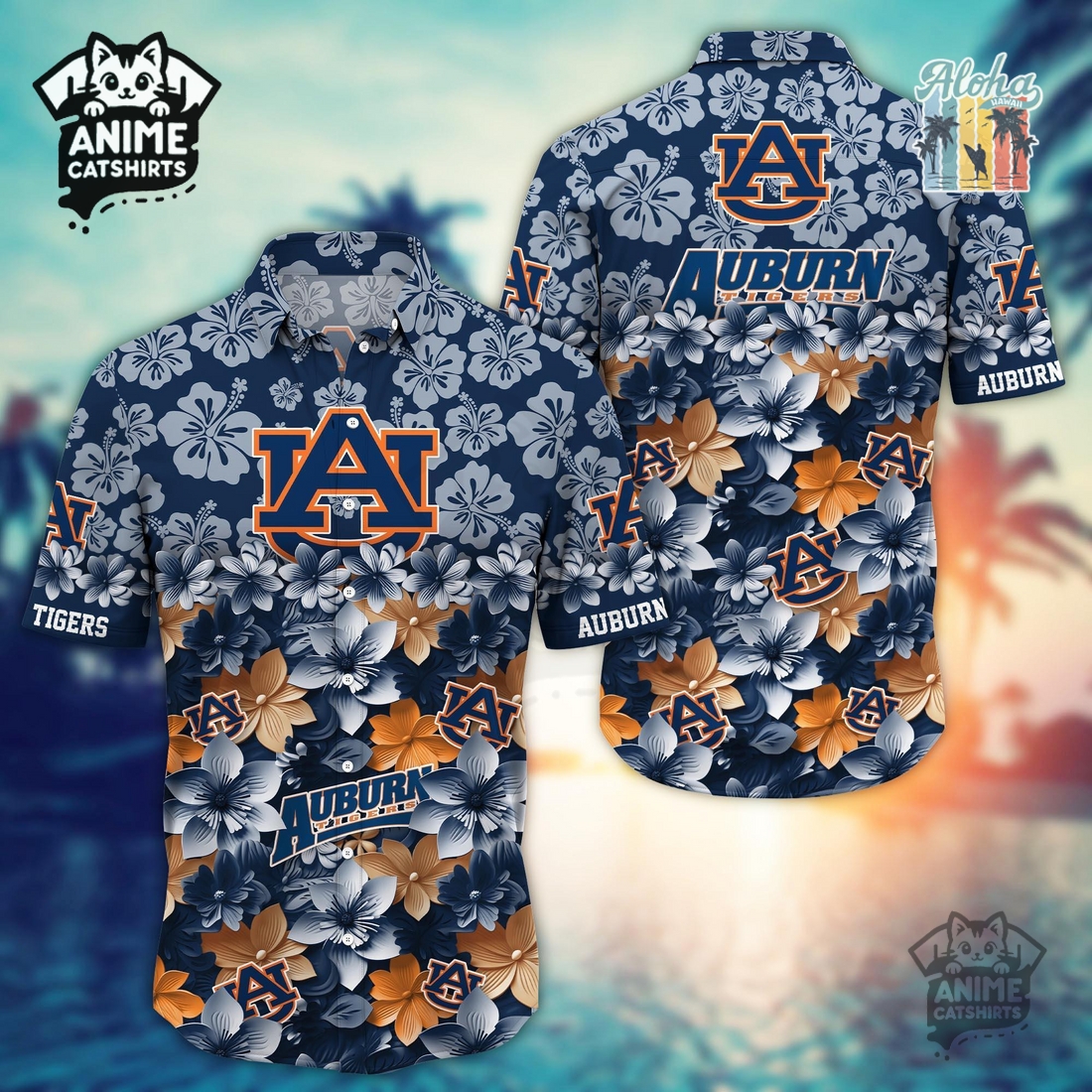 Auburn Tigers MLB Aloha Hawaiian Shirt