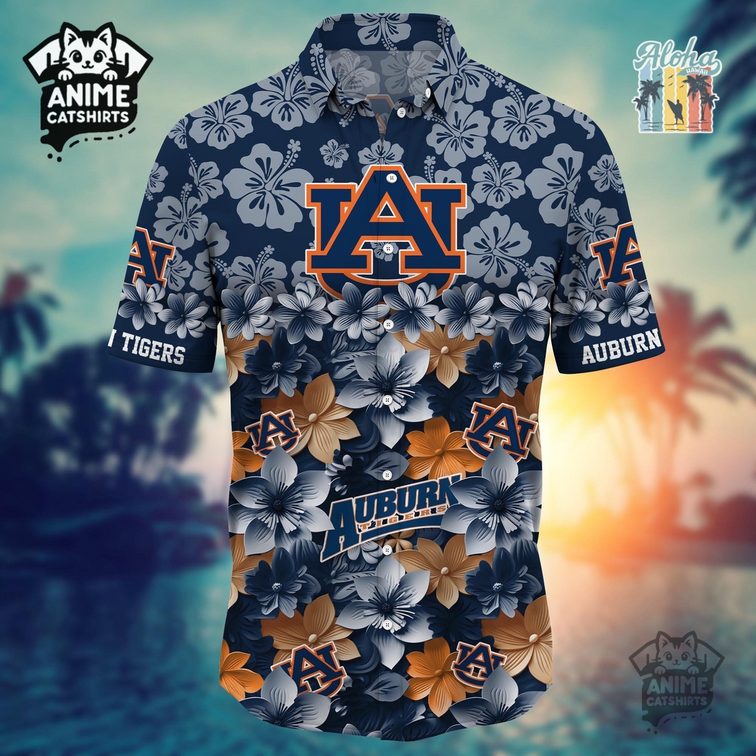 Auburn Tigers MLB Aloha Hawaiian Shirt