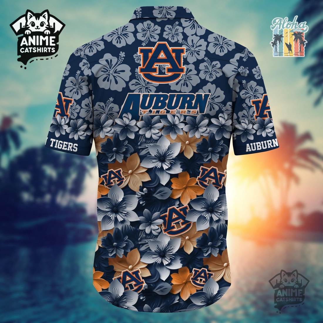 Auburn Tigers MLB Aloha Hawaiian Shirt Auburn Tigers MLB Aloha Hawaiian Shirt