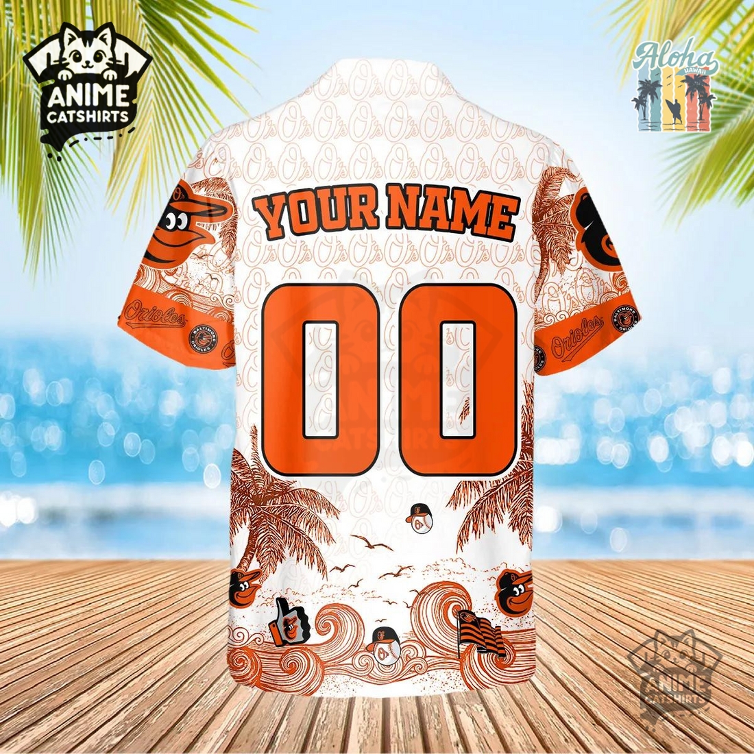 Baltimore Orioles 3D All Over Print MLB Aloha Hawaiian Shirt