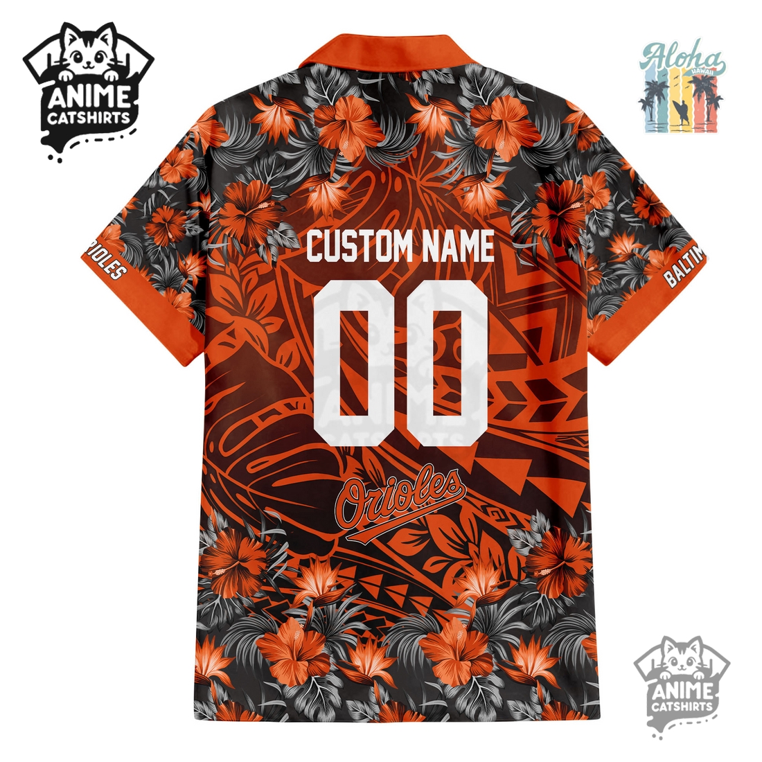 Baltimore Orioles Hawaiian Shirt & Shorts Set