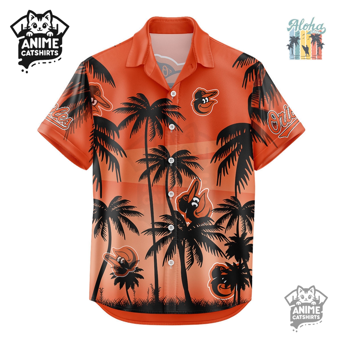 Baltimore Orioles MLB Aloha Shirt
