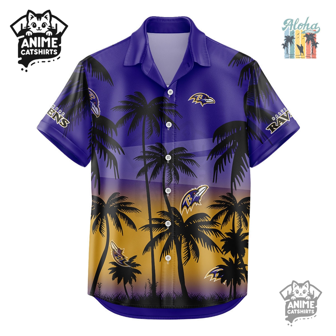 Baltimore Ravens NFL Aloha Shirt
